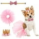 thumbnail image 1 of Suministros para fiesta de cumpleaños para perros, traje de cumpleaños para perros, tutú rosa para perros, sombrero de cumpleaños para perros, collar y horquilla con pajarita para perros, 1 of 5