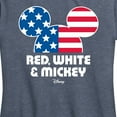 thumbnail image 3 of Disney - Americana - Red White And Mickey - Women's Short Sleeve Graphic T-Shirt, 3 of 5