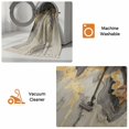 thumbnail image 5 of Yellow Grey Ombre Hallway Runner Rug 2'x5', Modern Marble Ink Painting Washable Kitchen Runner Rug with Tassels, Laundry Room Rugs Woven Cotton Carpet for Bedroom Entryway Front Door, 5 of 9