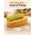 thumbnail image 5 of Hot Dog Dog Bed for Small Dogs Cute Washable Plush Pet Bed with Removable Cushion, Non-Slip Cozy Kennel for Dachshund Cats Indoor, M, 5 of 8