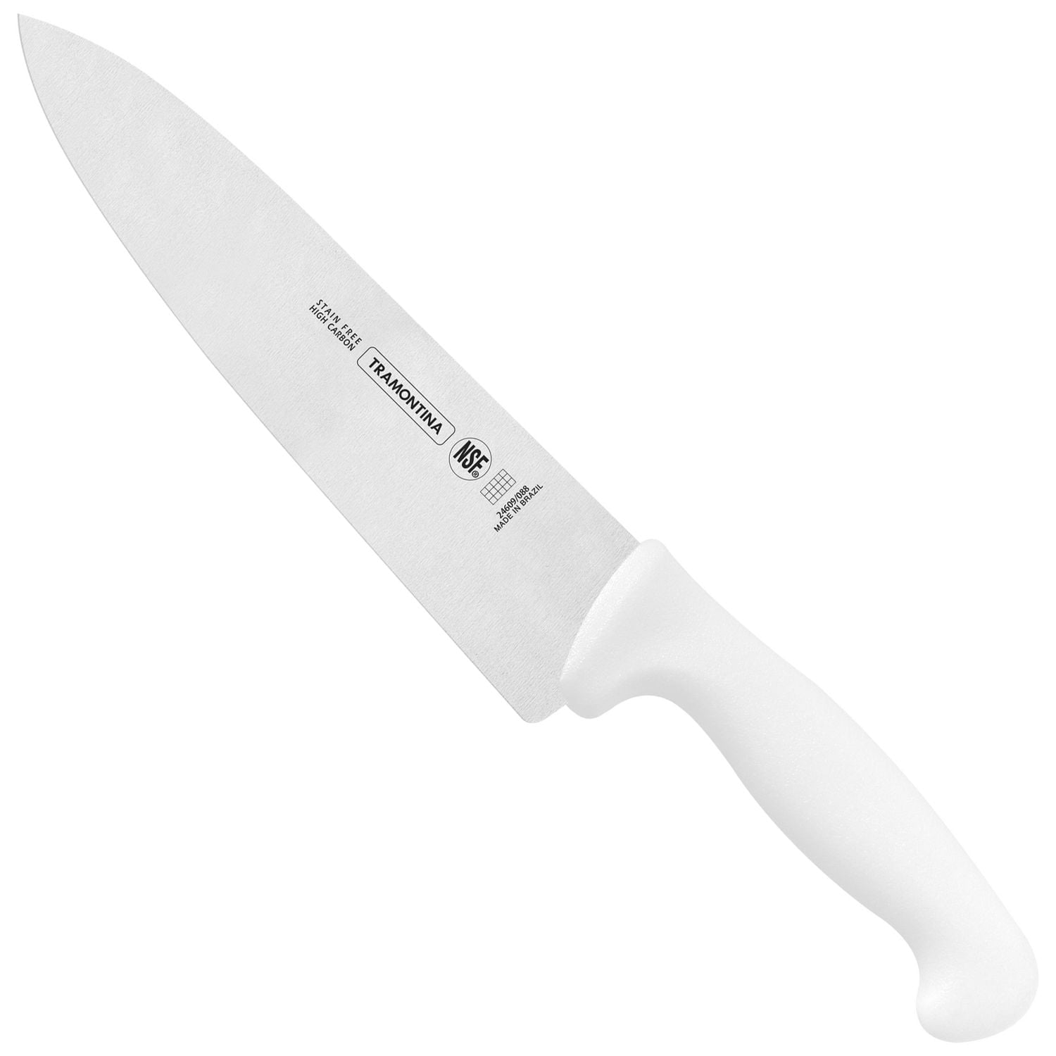 Couteau à steak Tramontina Professional de 20,3 cm (8 po) avec lame en acier inoxydable et poignée blanche en polypropylène
