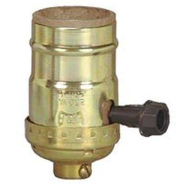 Cooper Wiring 4352472 250 Watt Electrolier Medium Base Metal Shell Two Circuit Turn Knob Switch