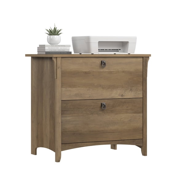 Bush Furniture Salinas 2 Drawer File Cabinet in Reclaimed Pine