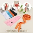 thumbnail image 3 of 4 Pack Fashion Scarves for Women, Silky Satin Head Scarf 39" x 1.57", Orange, 3 of 6