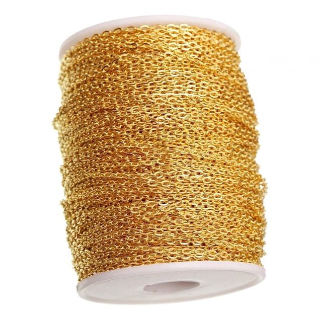 Langgg DIY Bracelet Findings Necklace Chains Pendants Efficient Craft Accessories For Jewelry Making And for Creative Designs Golden Color 5m