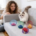 thumbnail image 4 of Interactive Cat Toy Mouse in Spring Cage, Random Color Bouncing Cat Plaything, Exercise Enrichment Toy for Indoor Cats, Durable Wire Ball Tool, 4 of 5