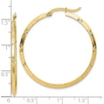 thumbnail image 3 of 14K Yellow Gold Polished Diamond-Cut Hoop Earrings - 39.75mm, 3 of 5