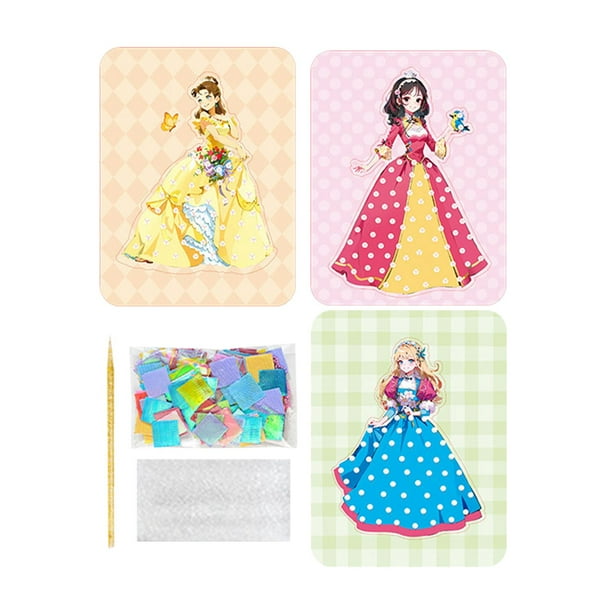 Kits de manualidades de papel para hacer tú mismo, libro de educación artística para niños, libro de actividades de disfraces de princesas, Estilo A