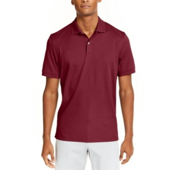 Club Room Men's Soft Touch Interlock Classic Fit Polo Clay Red Size XL