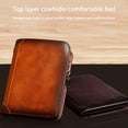 thumbnail image 3 of Qarigey Cartera de cuero para hombre, tarjetero de estilo Vintage, monedero para hombre, bolso RFID, bolso de gran capacidad para llaves, bolso Carteras Color café, 3 of 6