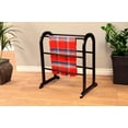 thumbnail image 3 of Cherry Finish Wooden Quilt Rack, Home Decor & Bedding Storage Organizer, 3 of 7