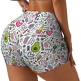 thumbnail image 2 of Wukai Fun Animal with Unicorn Print Pack Biker Shorts for Women Yoga Workout Gym Running Scrunch Active Shorts-X-Large, 2 of 8