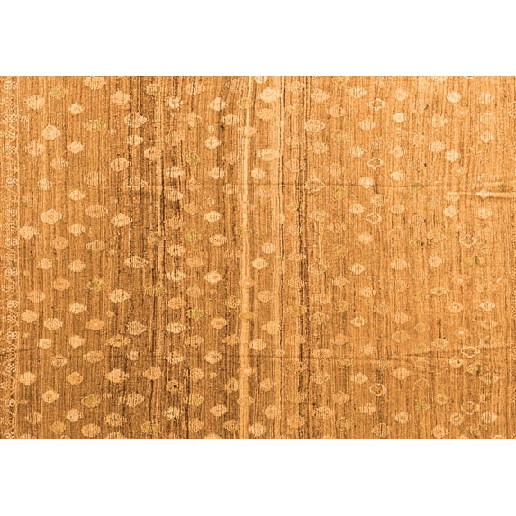 Ahgly Company Indoor Rectangle Abstract Orange Modern Area Rugs, 3' x 5'