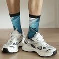 thumbnail image 6 of KLL Ice Blue Ocean Cute Dolphin A Print Cool Socks Men's Women's Crew Socks Funny Crazy Novelty Stockings, 6 of 6