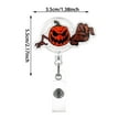 thumbnail image 3 of SgJHXb Halloween Pumpkin Stretchable Badge Roll Holder With Pull Ring 60 65 Cm Extension Rope, 3 of 4