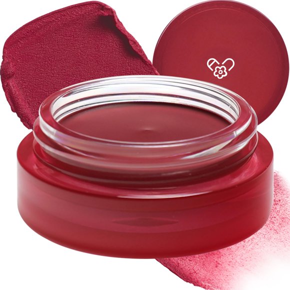 AOU FLOOFY MATTE BALM Bálsamo teñido colorete para labios y mejillas 0.15 oz (06 bálsamo rojo)