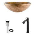 thumbnail image 5 of VIGO Amber Sunset Glass Vessel Sink and Linus Faucet Set in Antique Rubbed Bronze Finish, 5 of 5