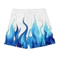 thumbnail image 5 of Menshorts Mens Shorts Casual Men's Casual Homewear Flame Printing Funny Printed Trousers Beach Sports Shorts Fast-Drying Trousers Sky Blue XL, 5 of 9