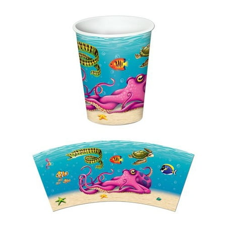 UPC 034689582083 product image for Beistle 58208 9 Ozs Under The Sea Beverage Cups - Pack of 12 | upcitemdb.com