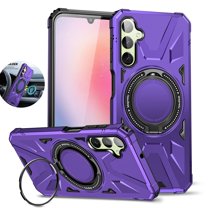 Ancove for Samsung Galaxy A15 Magnetic Case [Compatible with Mag Safe],Heavy Duty Ring Holder [Kickstand] Military Grade Drop Protection Case Cover for Samsung Galaxy A15,Purple