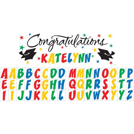 Giant Custom Name Graduation Banner 20in X 60in Walmart Com