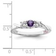 thumbnail image 2 of Survivor Collection Sterling Silver Rhodium-plated White and Purple Swarovski Topaz Joanna Ring, 2 of 3