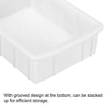 thumbnail image 3 of Unique Bargains 8'x5'x2' Plastic Lab Tray Rectangle Utility Stackable Box Crafts Organizer White, 3 of 5