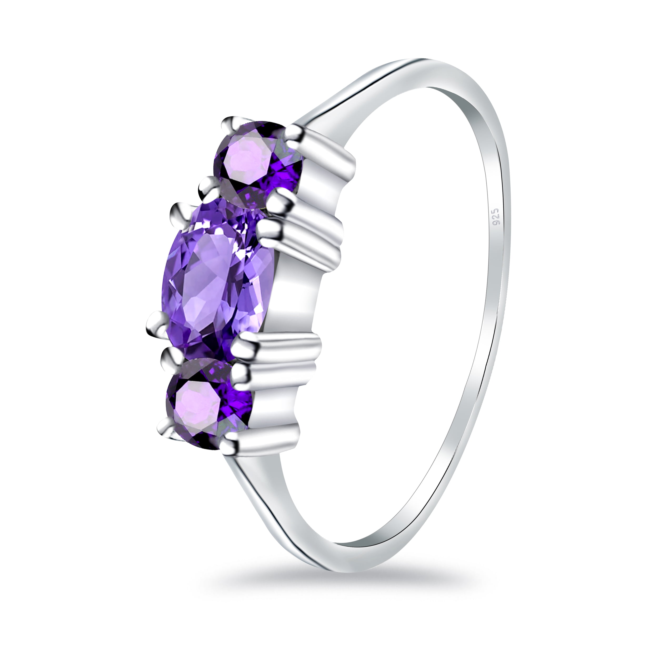 Details about   Amethyst Gemstone Engagement Ring 925 Sterling Silver Womens Jewelry 