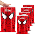 thumbnail image 2 of Nuevos bolsas de regalo para fiesta de cumpleaños de Spiderman, bolsa de plástico para dulces con tema de araña, bolsa de botín para niños, suministros de decoración para fiesta de cumpleaños, 2 of 5