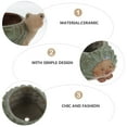 thumbnail image 2 of 4Pcs Small Succulent Pots Ceramic Animal Planter Indoor Plant Pots Cute Bonsai Pots Flower Pots, 2 of 6