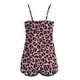 thumbnail image 5 of Women's Pajama Sets Trendy Valentine'S Leopard Print Sleeveless Top And Shorts Women's Sleepwear,Pink,L, 5 of 5