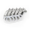 thumbnail image 3 of QiiMii Abrazadera triple de acero inoxidable 304 de un solo pasador resistente con tuerca de mariposa para virola TC de 1,5 pulgadas con 1 junta de silicona (paquete de 5), 3 of 5