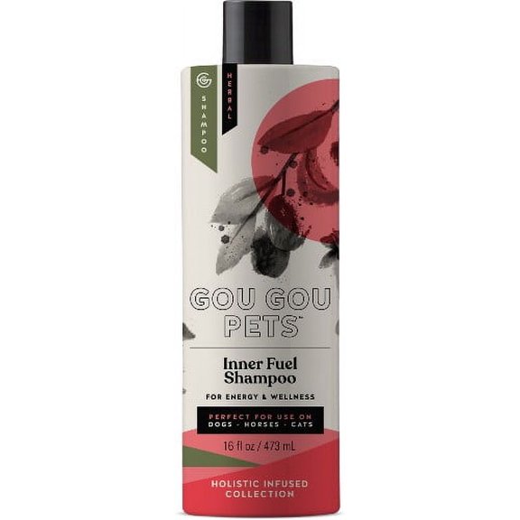 Gou Gou Pets Holistic Natural Derived Inner Fuel and Energy Boosting Pet Shampoo: Clean and Condition Your Pet With Natural & Clean Ingredients While Enhancing Their Immune System - Made in USA - 16 o