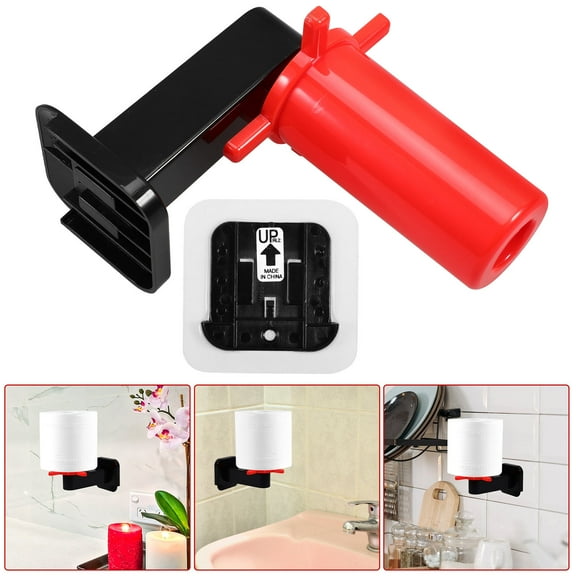 OUNONA  Toilet Paper Wall Mount Tissue Storage Holder Towel Organizer over Cabinet Door