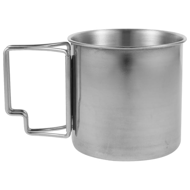 KAKOWELY Taza de agua para exteriores, de acero inoxidable, irrompible, de metal, para café y camping