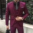 thumbnail image 2 of Traje de hombre de tres piezas, traje ajustado, traje informal, vestido formal de negocios, vestido de novia, traje de padrino, 2 of 5