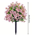 thumbnail image 2 of Artificial Flowers with Ground Stakes, UV Resistant & No Fade Faux Plants, Realistic Silk Flowers for Outdoor Porch, Yard, Garden, Planters, Patio Decor (48 branches, 144 flowers), 2 of 3