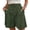 Army Green, variant on Staron Women's Casual High Waist Elastic Waist Cropped Trousers Straight Leg A-Line Linen Pants with Pockets, Khaki XL
