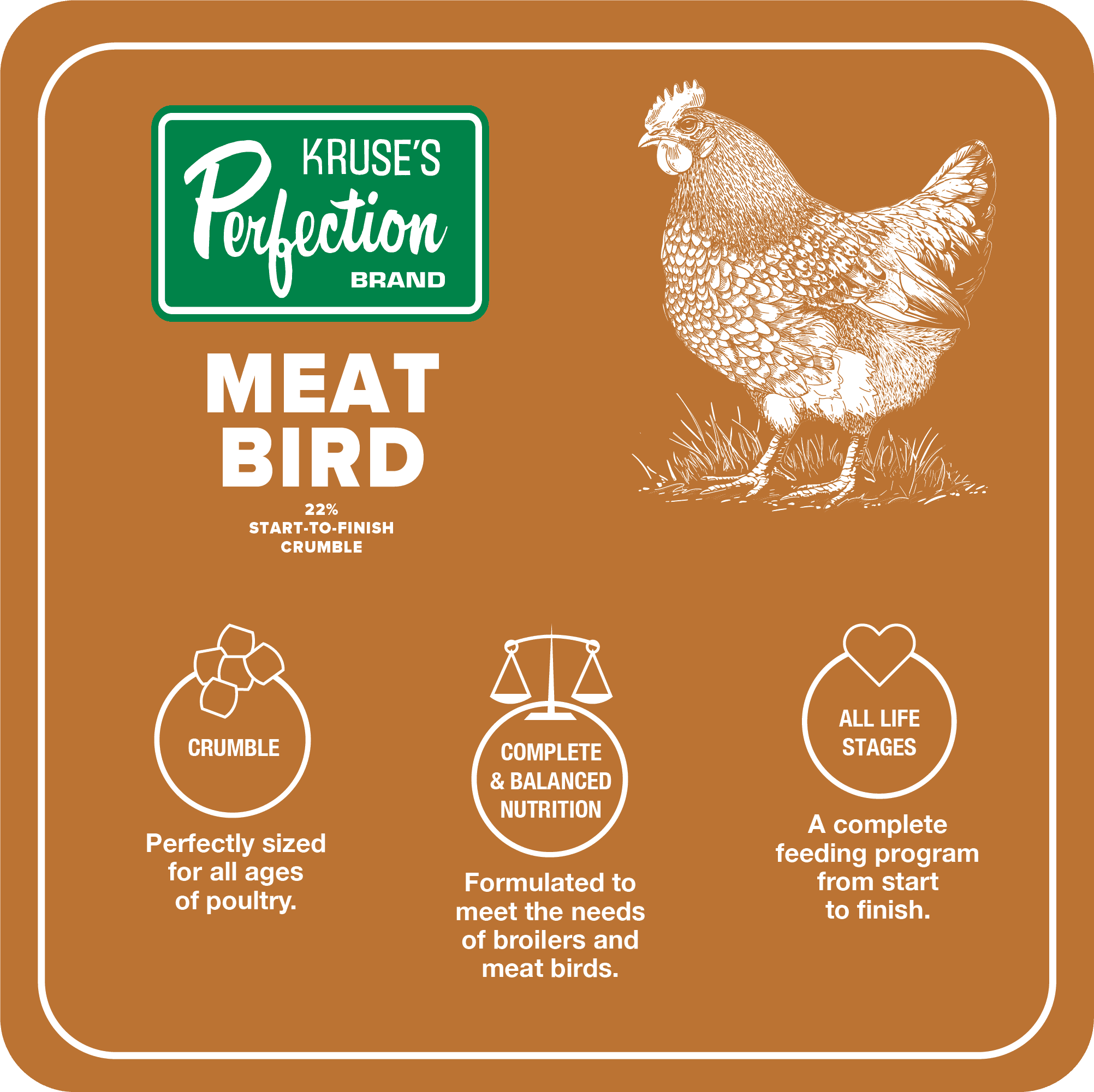 (4 pack) Meat Bird Crumble
