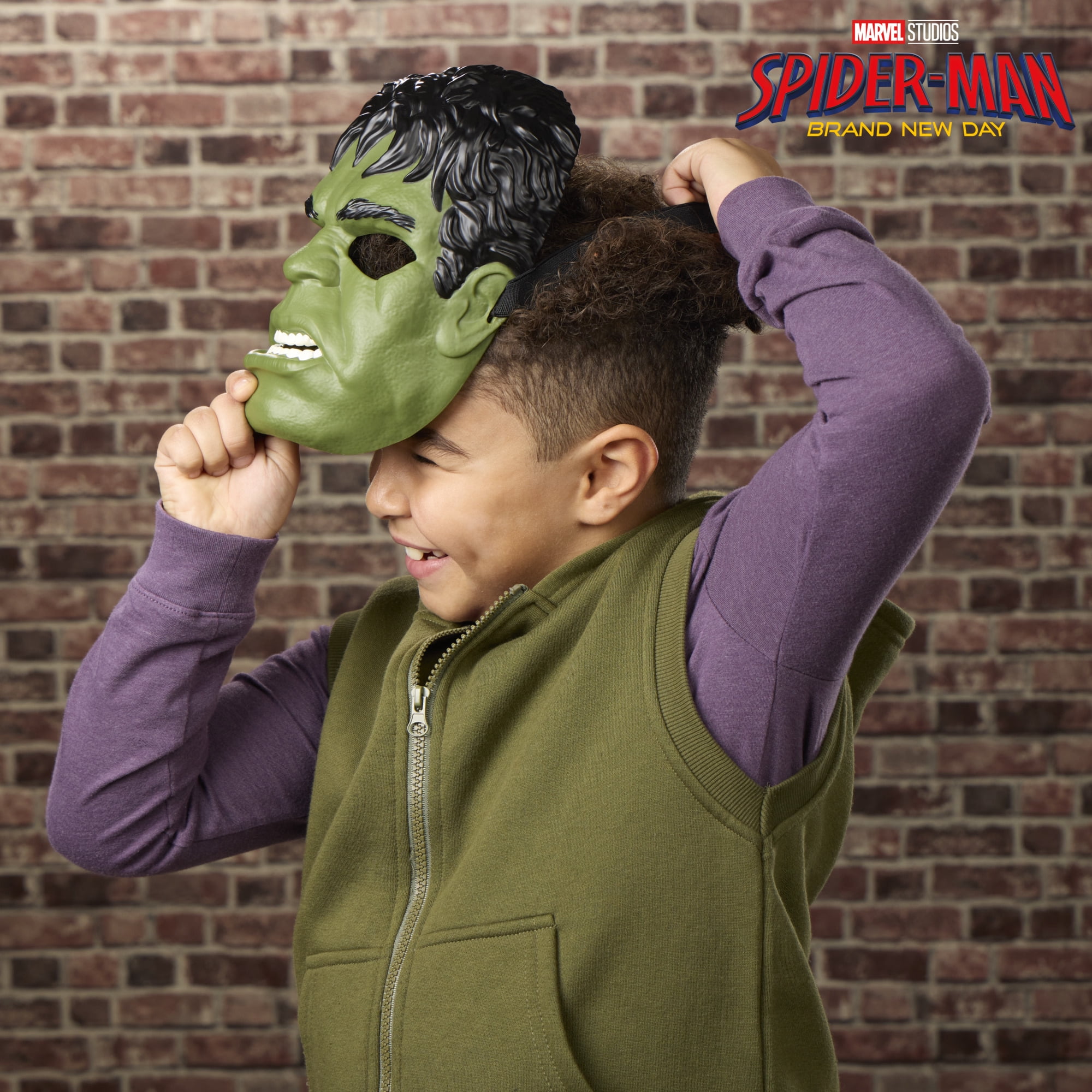 Hulk Marvel Spider-Man Black and Green Full-Face Mask for Children