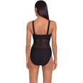thumbnail image 3 of Lauren Ralph Lauren Women's Ottoman Mesh Square Neck Over The Shoulder One Piece, Black, Size 20, 3 of 3
