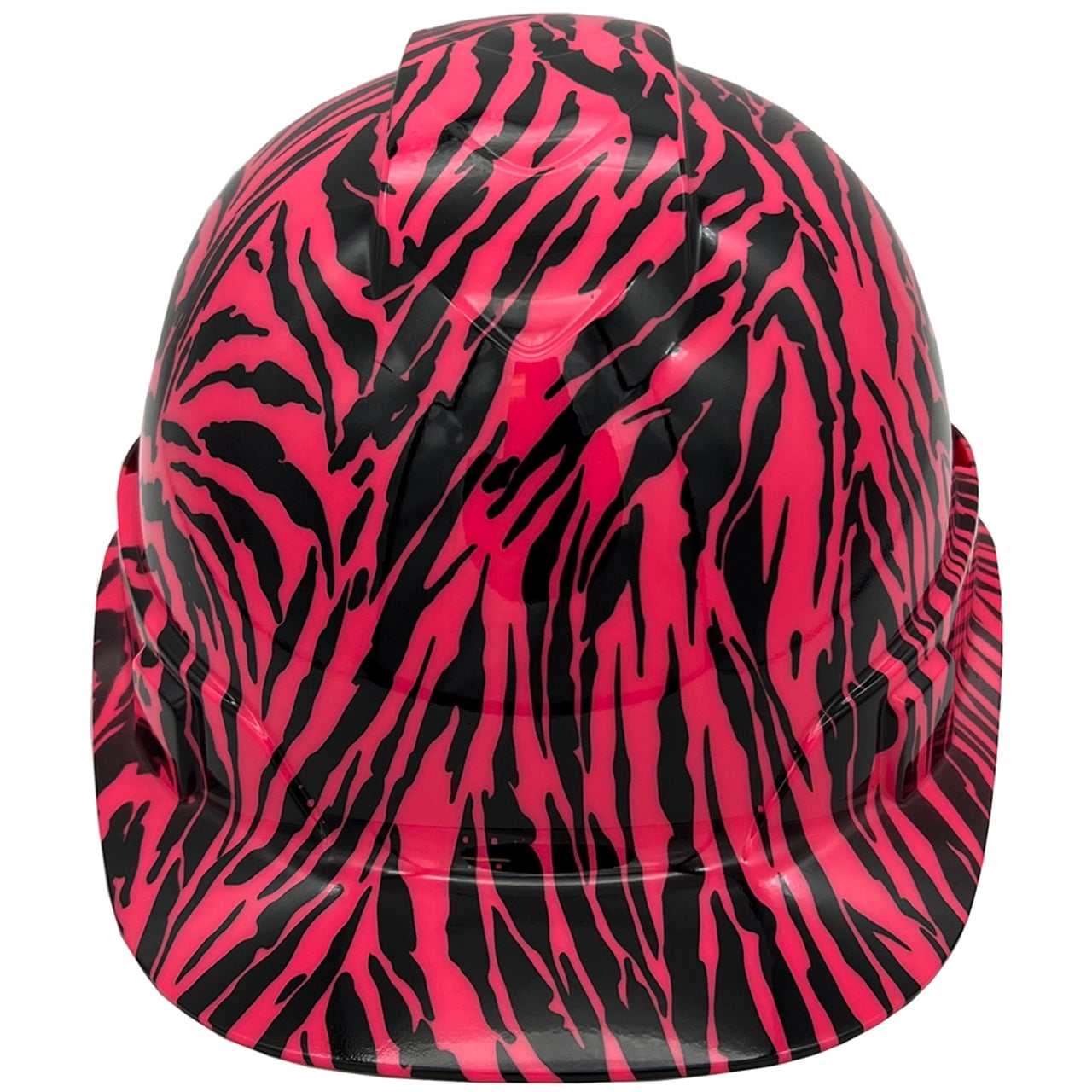 Zebra Pink Hydro Dipped Hard Hats Cap Style