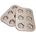 thumbnail image 2 of Molde para pasteles de acero al carbono, 2 uds., antiadherente, DIY, forma bonita, moldes para hacer postres dorados (6 rejillas, Pata de Gato TG05), 2 of 5