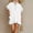 White, variant on Women's Casual Short Sleeve Dress with Turndown Collar and Zipper Pocket
