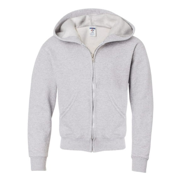 JERZEES - New - NIB - NuBlend® Youth Full-Zip Hooded Sweatshirt