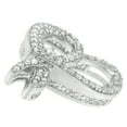 thumbnail image 3 of 10k White Gold 1 CTTW Round Cut Diamond Heart and Bow Pendant Necklace (G-H, SI1-SI2), 3 of 5