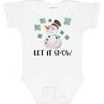 thumbnail image 3 of Inktastic Let It Snow Cute Snowman in Hat and Scarf Boys or Girls Baby Bodysuit, 3 of 5