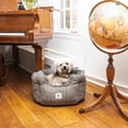 thumbnail image 2 of DGS Pet Products Chill Kuzzi FIR Round Bed Small Grey 23" x 23" x 12", 2 of 3