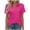 A-Hot Pink, variant on Tqcoqu Women's Short Sleeve Shirts Lightweight Button Down Shirt/Beach Cover Up & Casual Polos Tops,A-Black Women's S-XXL