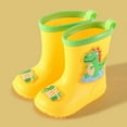 thumbnail image 4 of LYHaoo Kids Rain Boots Girls Boots Non Slip Comfortable Toddler Outdoor Play Shoes For Baby Children Sizes 12 Yellow(Little Kid), 4 of 5